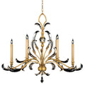 Fine Art Handcrafted Lighting Beveled Arcs Gold Six-Light Single-Tier Beveled Crystal Chandelier