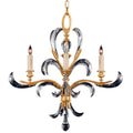 Fine Art Handcrafted Lighting Beveled Arcs Gold Four-Light Single-Tier Beveled Crystal Chandelier