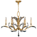 Fine Art Handcrafted Lighting Beveled Arcs Gold Six-Light Single-Tier Beveled Crystal Chandelier