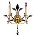Fine Art Handcrafted Lighting Beveled Arcs Gold Two-Light Beveled Crystal Wall Sconce