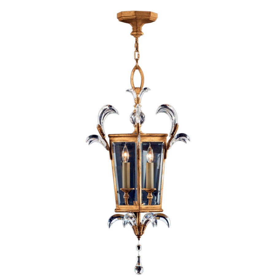 Fine Art Handcrafted Lighting Beveled Arcs Gold 22" Diameter Three-Light Beveled Crystal Bowl Pendant
