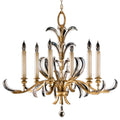 Fine Art Handcrafted Lighting Beveled Arcs Gold Six-Light Single-Tier Beveled Crystal Chandelier