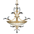 Fine Art Handcrafted Lighting Beveled Arcs Gold 44" Diameter Three-Light Beveled Crystal Foyer Pendant