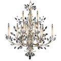 Fine Art Handcrafted Lighting Crystal Laurel Twenty-Light Two-Tier Chandelier with Bold-Cut Stylized Crystal Leaves