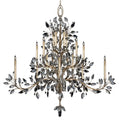 Fine Art Handcrafted Lighting Crystal Laurel Twenty-Light Three-Tier Chandelier with Bold-Cut Stylized Crystal Leaves