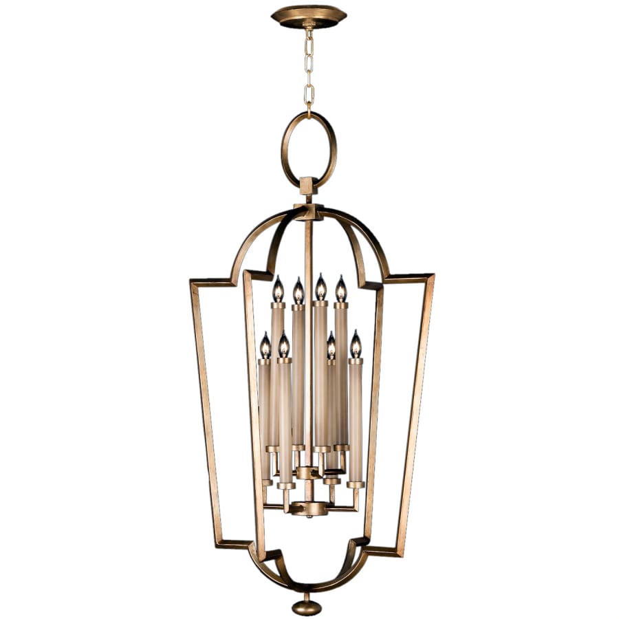 Fine Art Handcrafted Lighting Allegretto Gold Eight-Light Foyer Pendant with Faux Candle Accents