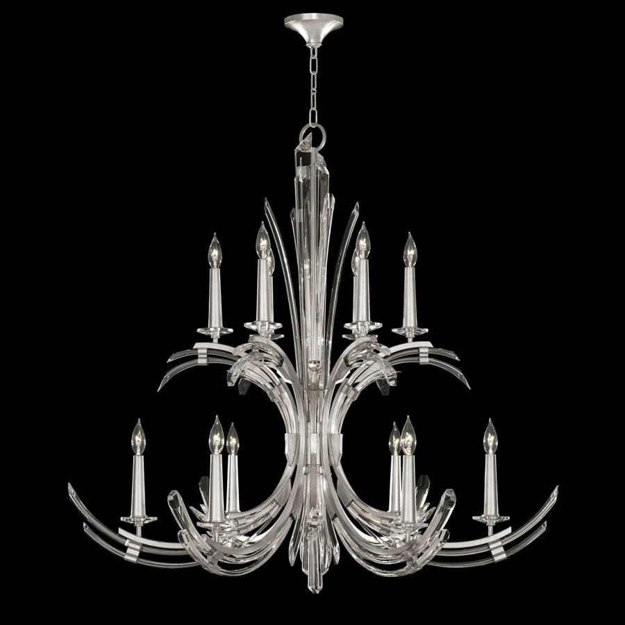 Fine Art Handcrafted Lighting Trevi 12 Light 42" Wide Crystal Abstract Chandelier