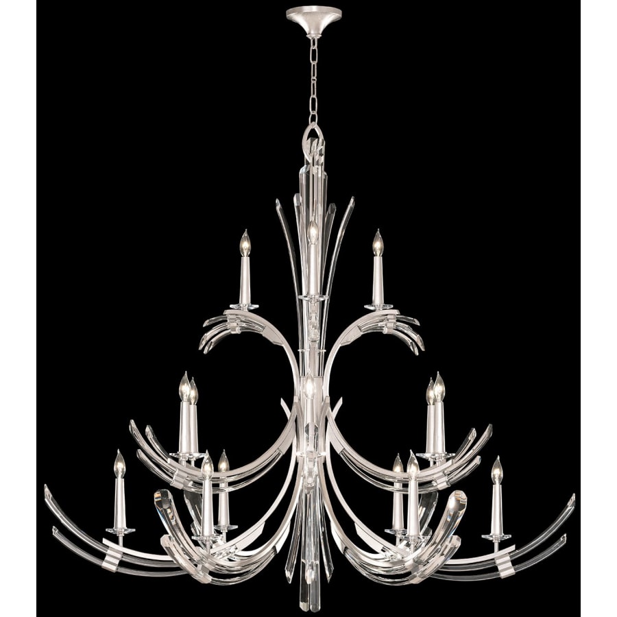 Fine Art Handcrafted Lighting Trevi 15 Light 56" Wide Crystal Abstract Chandelier