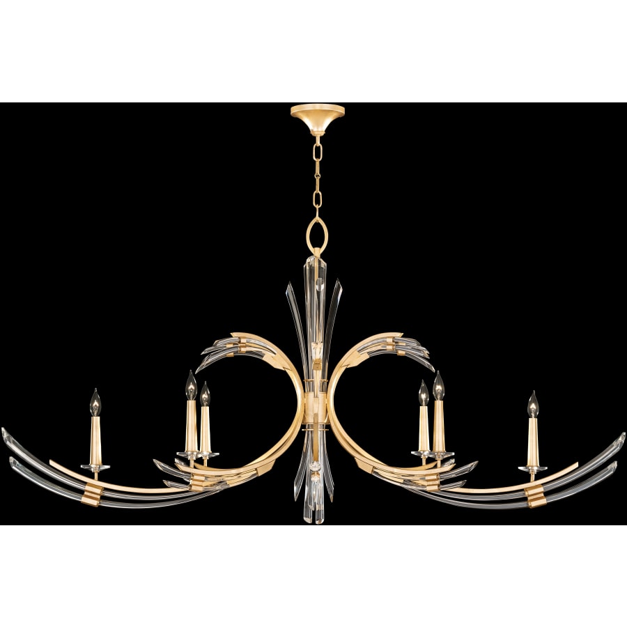 Fine Art Handcrafted Lighting Trevi 6 Light 68" Wide Crystal Abstract Chandelier