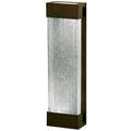 Fine Art Handcrafted Lighting Crystal Bakehouse 7x24 Two-Light Wall Sconce with Rectangular Crystal Spires Fused Glass Panel
