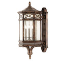Fine Art Handcrafted Lighting 3 Light Outdoor Wall Sconce in Antique Bronze Finish from the Holland Park Collection