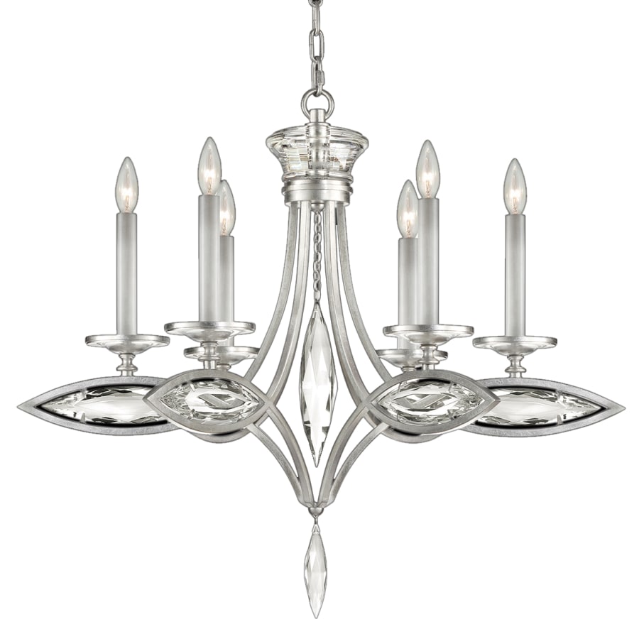 Fine Art Handcrafted Lighting 6 Light 1 Tier Chandelier with Hand-Cut Faceted Crystals from the Marquise Collection