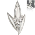 Fine Art Handcrafted Lighting 2 Light ADA Wall Sconce in Platinized Silver Leaf Finish with Hand-Cut Faceted Crystals from the Marquise Collection