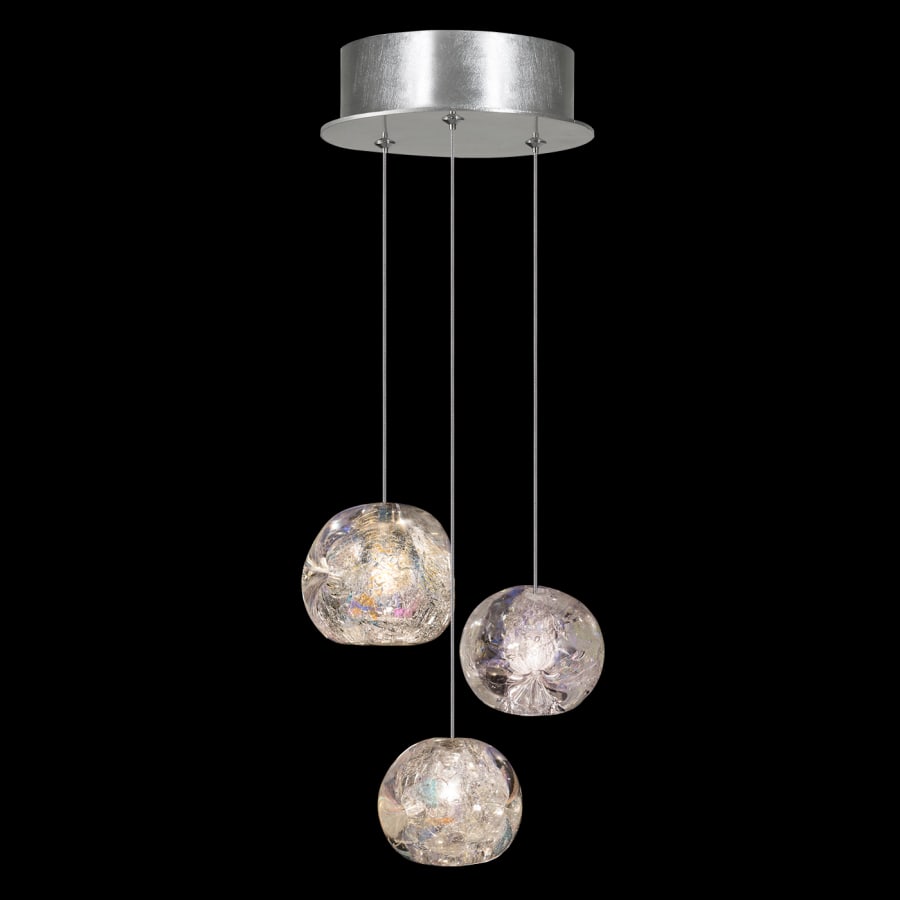 Fine Art Handcrafted Lighting Natural Inspirations 3 Light 9" Wide LED Crystal Multi Light Pendant