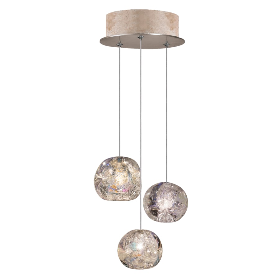 Fine Art Handcrafted Lighting Natural Inspirations 3 Light 9" Wide LED Crystal Multi Light Pendant