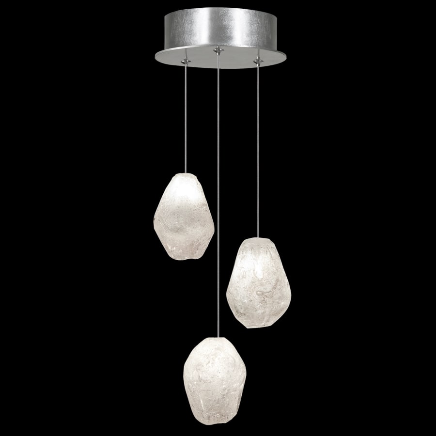 Fine Art Handcrafted Lighting Natural Inspirations 3 Light 9" Wide LED Crystal Multi Light Pendant