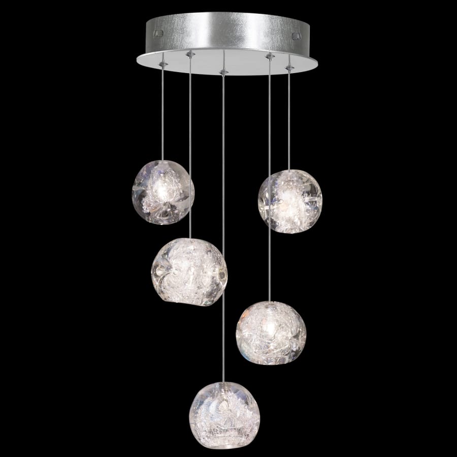 Fine Art Handcrafted Lighting Natural Inspirations 5 Light 12" Wide LED Crystal Multi Light Pendant