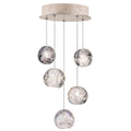 Fine Art Handcrafted Lighting Natural Inspirations 5 Light 12" Wide LED Crystal Multi Light Pendant