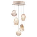 Fine Art Handcrafted Lighting Natural Inspirations 5 Light 12" Wide LED Crystal Multi Light Pendant