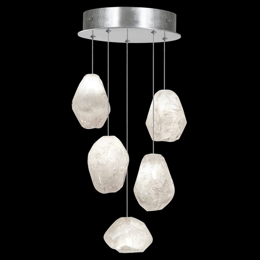 Fine Art Handcrafted Lighting Natural Inspirations 5 Light 12" Wide LED Crystal Multi Light Pendant