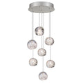 Fine Art Handcrafted Lighting Natural Inspirations 7 Light 14" Wide LED Crystal Multi Light Pendant
