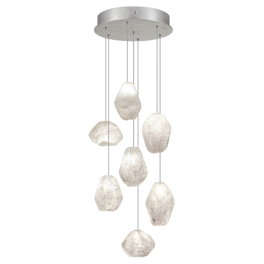 Fine Art Handcrafted Lighting Natural Inspirations 7 Light 14" Wide LED Crystal Multi Light Pendant