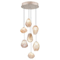 Fine Art Handcrafted Lighting Natural Inspirations 7 Light 14" Wide LED Crystal Multi Light Pendant