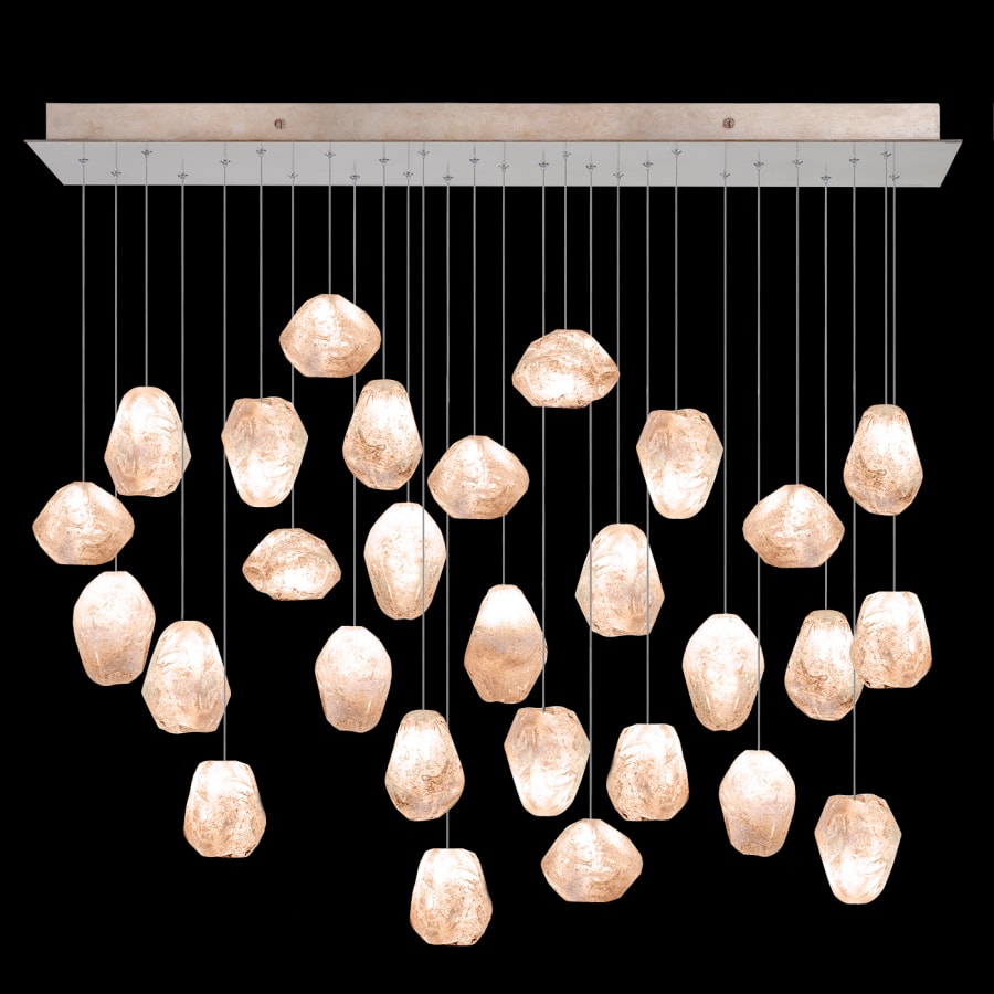 Fine Art Handcrafted Lighting Natural Inspirations 28 Light 54" Wide LED Crystal Multi Light Pendant