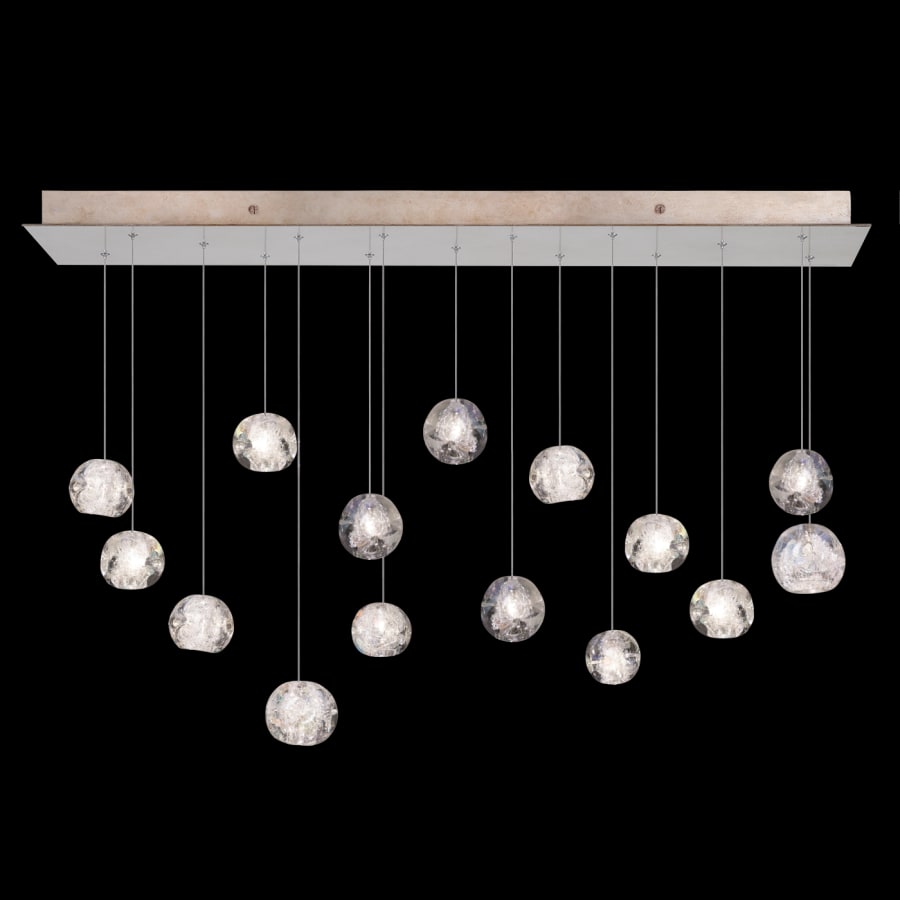 Fine Art Handcrafted Lighting Natural Inspirations 15 Light 48" Wide LED Crystal Multi Light Pendant