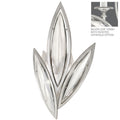 Fine Art Handcrafted Lighting 2 Light ADA Wall Sconce in Platinized Silver Leaf Finish with Hand-Cut Faceted Crystals from the Marquise Collection