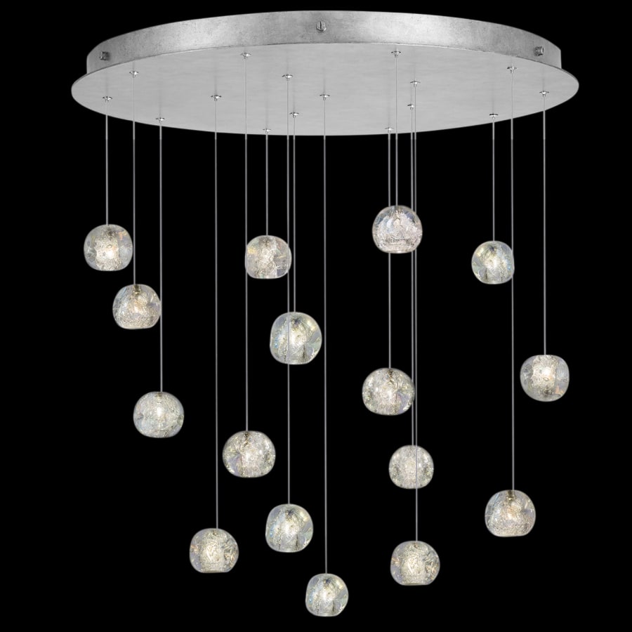 Fine Art Handcrafted Lighting Natural Inspirations 16 Light 32" Wide LED Crystal Multi Light Pendant