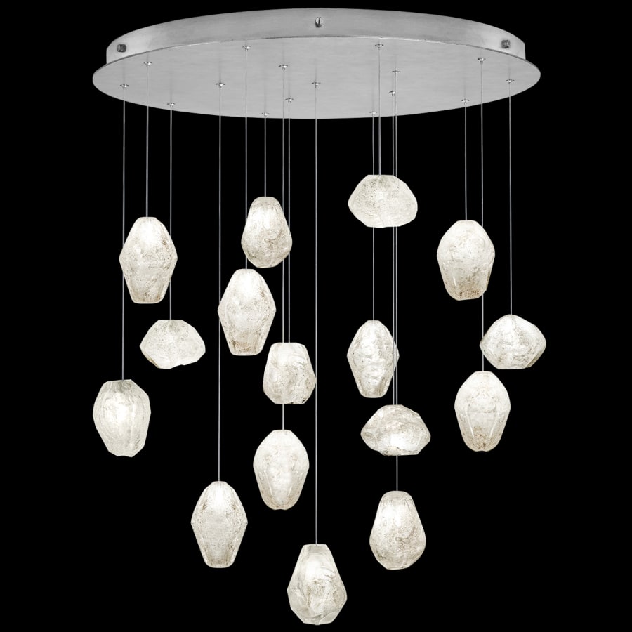 Fine Art Handcrafted Lighting Natural Inspirations 16 Light 32" Wide LED Crystal Multi Light Pendant
