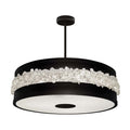 Fine Art Handcrafted Lighting Arctic Halo 3 Light 9" High Crystal Drum Chandelier