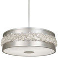 Fine Art Handcrafted Lighting Arctic Halo 3 Light 9" High Crystal Drum Chandelier