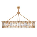 Fine Art Handcrafted Lighting Westminster 14 Light 52" Wide Crystal Linear Chandelier