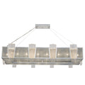 Fine Art Handcrafted Lighting Crownstone 16 Light 52" Wide Linear Chandelier with Metal Mesh Shade