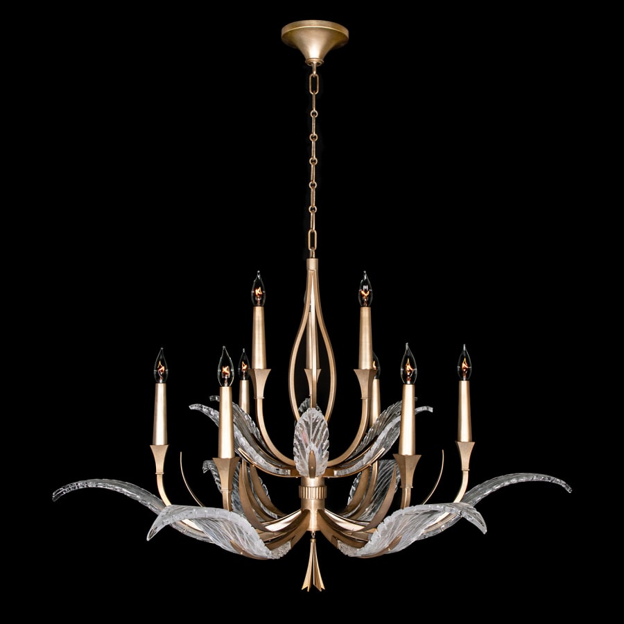Fine Art Handcrafted Lighting Plume 9 Light 45" Wide Crystal Chandelier