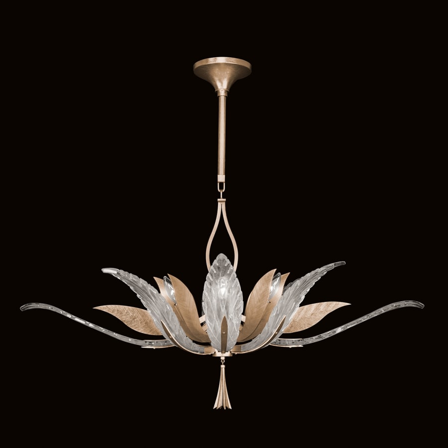 Fine Art Handcrafted Lighting Plume 8 Light 40" Wide Crystal Chandelier