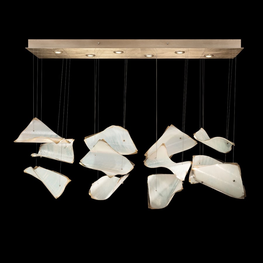 Fine Art Handcrafted Lighting Elevate 6 Light 50" Wide LED Abstract Multi Light Pendant