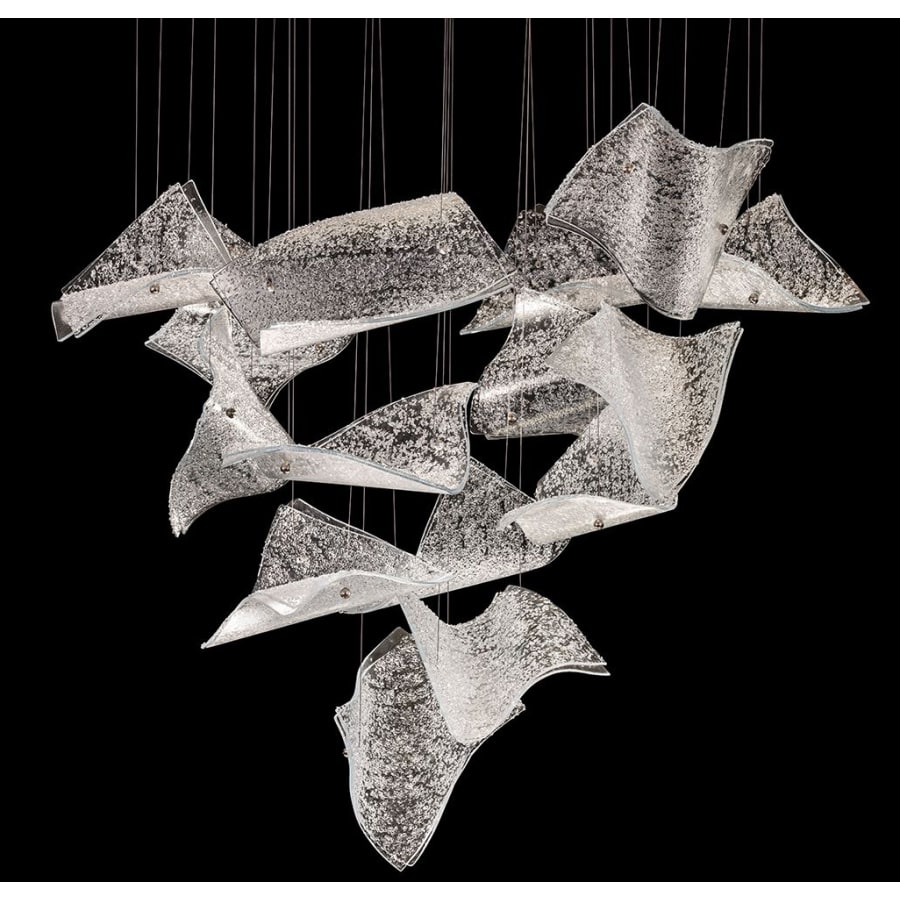 Fine Art Handcrafted Lighting Elevate 8 Light 38" Wide LED Abstract Multi Light Pendant