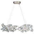 Fine Art Handcrafted Lighting Foret 34" Round Pendant with Hand-cut Faceted Crystal Leaves