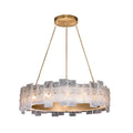 Fine Art Handcrafted Lighting Lunea 15 Light 33" Wide Crystal Drum Chandelier