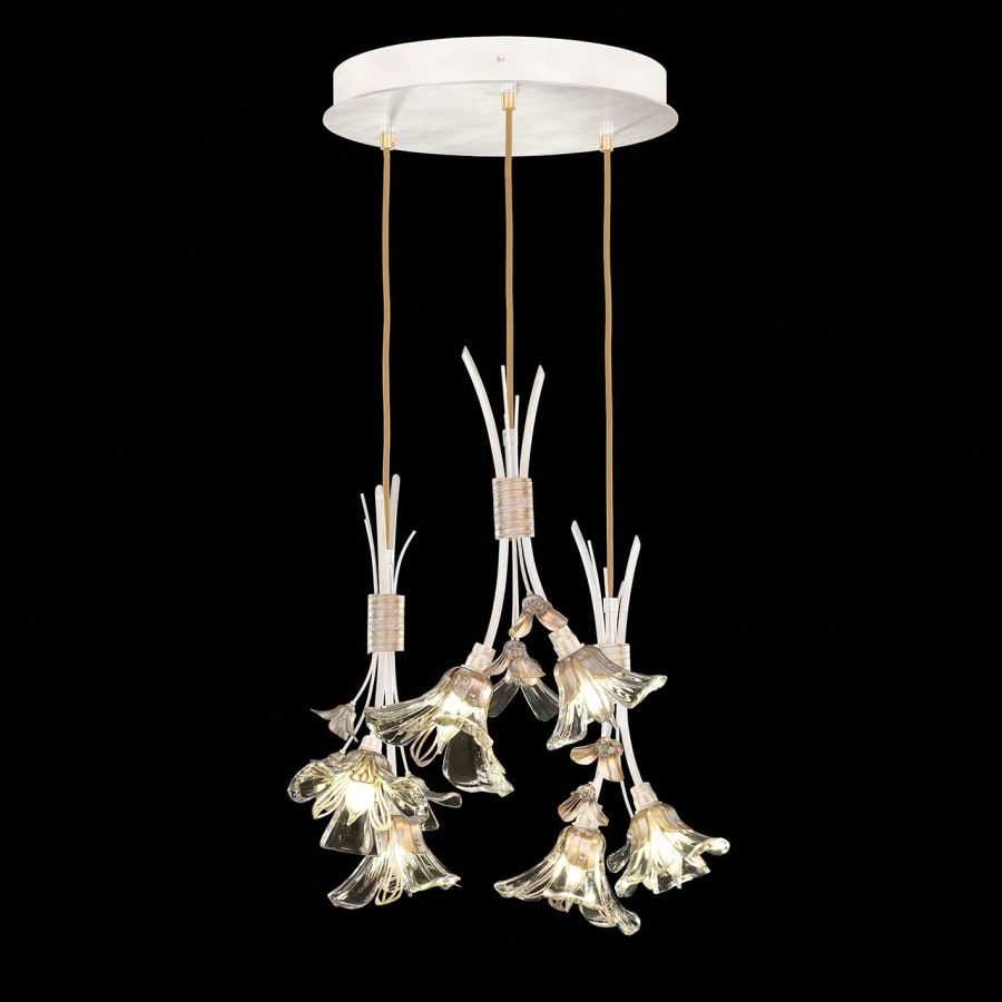 Fine Art Handcrafted Lighting Azu 6 Light 22" Wide Crystal Multi Light Pendant