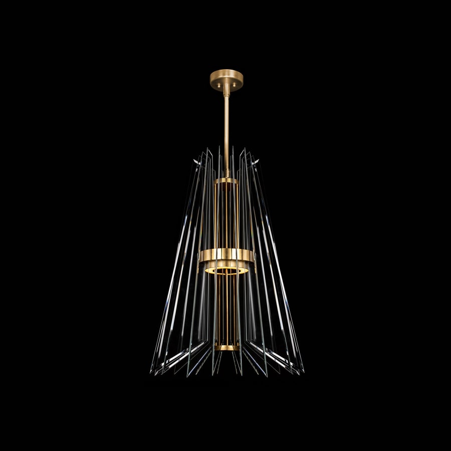 Fine Art Handcrafted Lighting Newton 24" Wide LED Crystal Chandelier