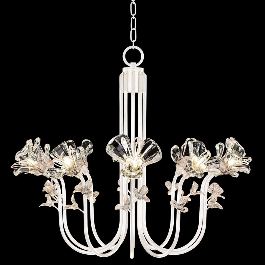 Fine Art Handcrafted Lighting Azu 10 Light 36" Wide Crystal Abstract Chandelier