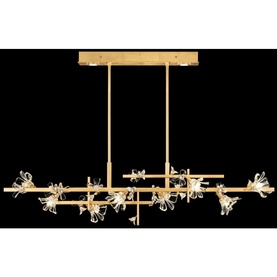 Fine Art Handcrafted Lighting Azu 10 Light 65" Wide Crystal Linear Pendant