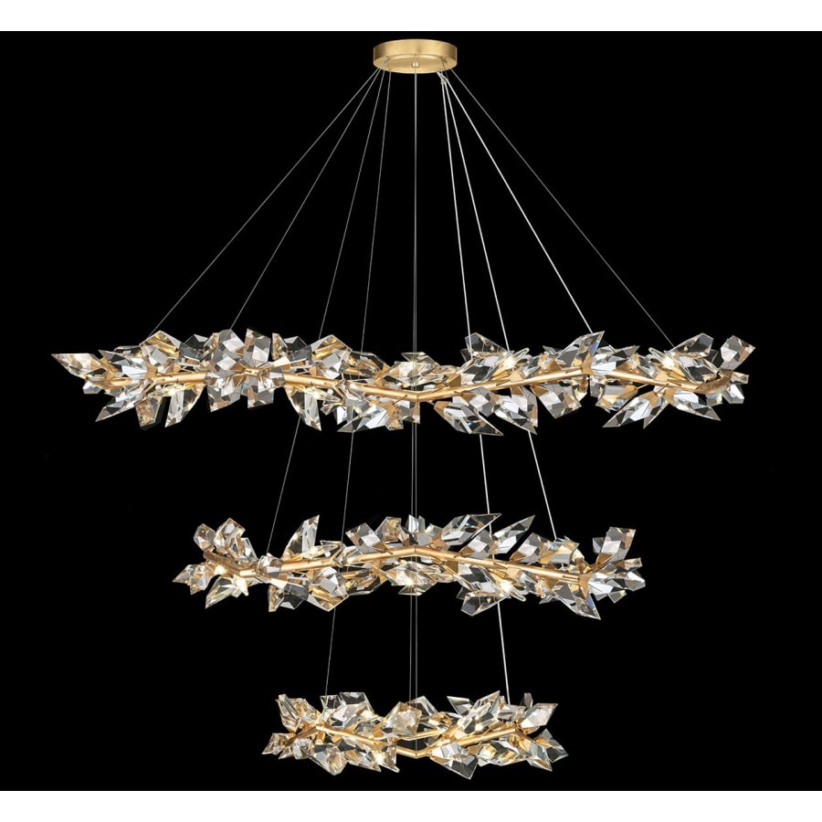 Fine Art Handcrafted Lighting Foret 35 Light 71" Wide Crystal Ring Chandelier