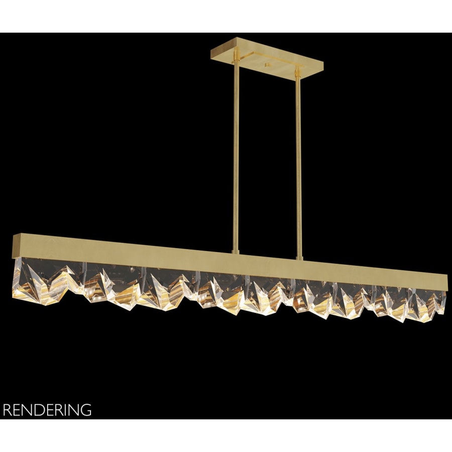 Fine Art Handcrafted Lighting Strata 55" Wide LED Crystal Linear Pendant