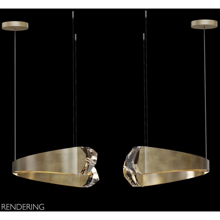 Fine Art Handcrafted Lighting Strata 49" Wide LED Crystal Multi Light Pendant