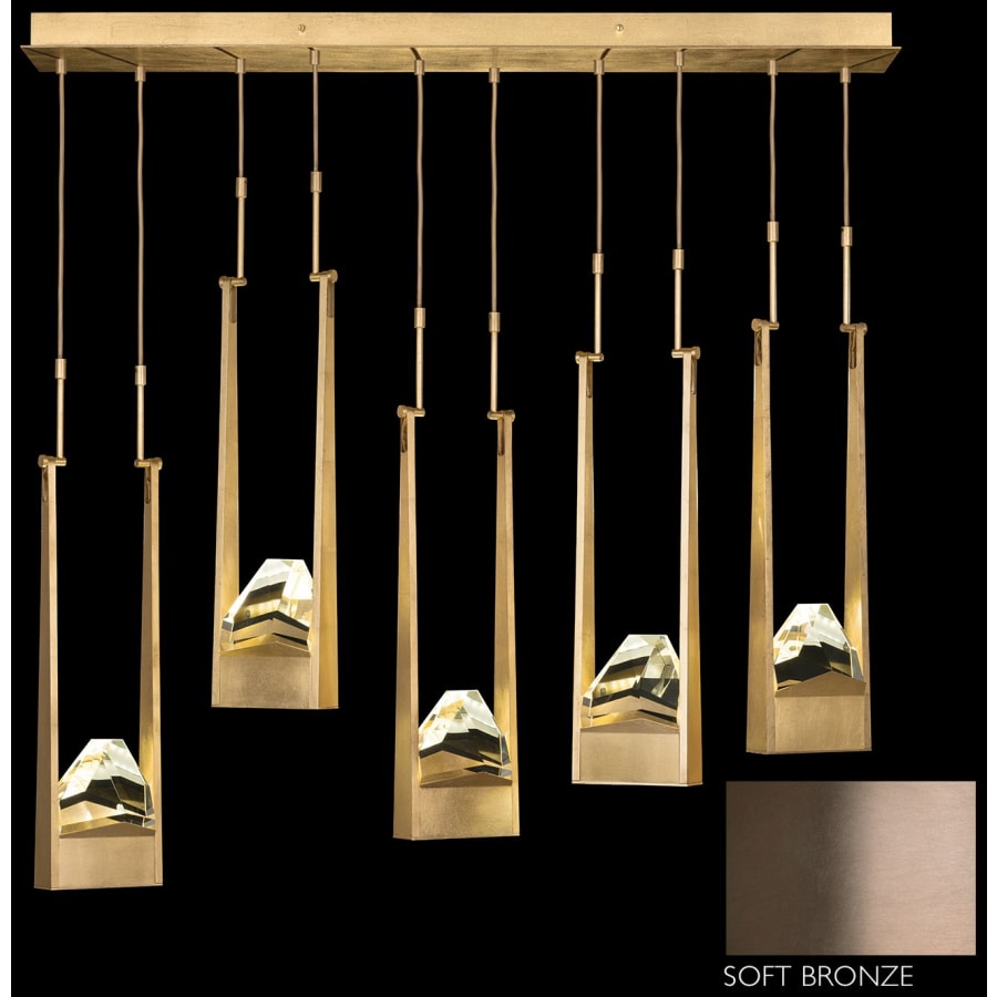 Fine Art Handcrafted Lighting Strata 50" Wide LED Abstract Multi Light Pendant